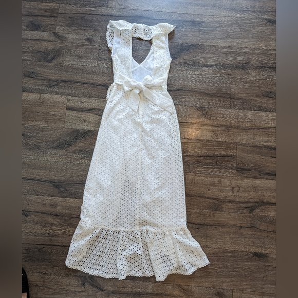 Majorelle Small Run Wild Dress White Eyelet High Low Spring Summer Bridal Shower - Picture 5 of 9